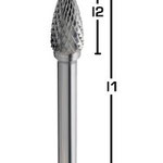 Art. Nr. E.6630.0 Frässtift "Spitzbogen"