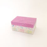BOX253 　デコ角ぞう＆ピンク花柄　100×160×75H 　￥1,000　＊オリジナルです＊