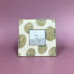 フォトスタンド163　グレ-ランダム水玉　150×150　￥1,500