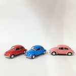 車153　フォルクスワーゲン赤／車154　フォルクスワーゲン青／車155　フォルクスワーゲンピンク　（プルバック）50×125×45H　　＠￥500 