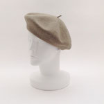 帽子123　ベレー帽　ウールカーキ　56cm　