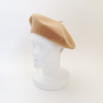 帽子370   ベレー帽　ウールキャメル　55~56cm　