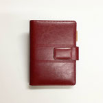 システムノート107　革赤ダブルステッチ　135×185　　￥2,000