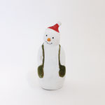 クリスマス228　スノーマン　緑ミトン&帽子　130H　 ￥500