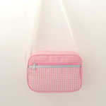 通園バッグ108　ピンク＆チェック　250×170　￥700
