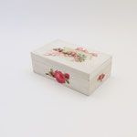 BOX196 　デコ角ピンクフラワー＆リボン　163×95×53H 　￥800　＊オリジナルです＊