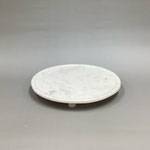 大理石113　丸薄ベージュ3足　228φ25H 　¥2,400