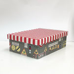 BOX262　布貼り角標識&赤ストライプ　250×380×115H 　￥2,000　＊オリジナルです＊