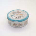 缶　120　BISCUITS　水色　140Φ55H　￥300