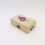 BOX 194　デコ角紫フラワー　163×95×53H 　￥800　＊オリジナルです＊