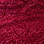 ファブリック140　濃ピンクベルベット起毛つたフラワー1500×1020　￥4,000＊アイロン焼けあります＊