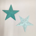 壁飾り329　星　緑　¥300　／　壁飾り328　星　白　¥300