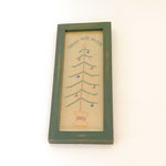 クリスマス267　額　長方形　緑フレームステッチツリー　130×310　￥1,200