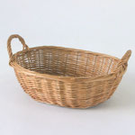 バスケット262　オーバル　オーク両手付き　300×200×140Ｈ　￥500　