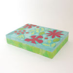 BOX265　デコ黄緑&リーフアラカルト　205×295×55H　￥2,000　＊オリジナルです＊