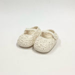 ベビーシューズ113　　レース生成&パールボタン　8㎝　＊2足あります＊オリジナルです＊