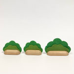 置物257　植木フエルト&白木　S　60×50H　＊2つあります＊　/　置物256　植木　フエルト&白木　ｌ　80×60Ｈ
