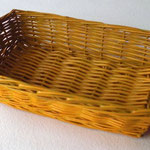 バスケット177　角　ペイントオレンジ両手付き　300×200×105Ｈ　￥500　＊オリジナルです＊