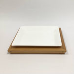 トレー291　正方形バンブー220×220　＠￥800＊4枚あります＊プレート724　正方形195×195　＠￥700　　　＊4枚あります＊