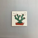 タイル117　テラコッタ　メキシカンサボテン　100×100　￥300