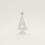 クリスマス409　ツリー　陶器白3スター　145H 　￥500