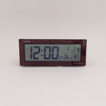 置時計162　長角木目電波時計（温度・湿度付き) 　200×80　￥1,000
