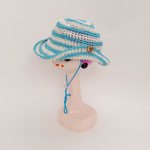 帽子161　テンガロン　水色&白ボーダー　54㎝　¥1,000