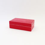 BOX175　ウッド角ペイント赤ドット　162×95×55H　¥800　＊オリジナルです＊