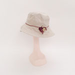 帽子189　サファリ　ベージュ&ボタン付き　54cm　¥900