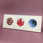 フォトスタンド246　　長方形　白3丸窓　150×400　￥1,500