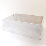 BOX232　ウッド角ペイント白ラージ　500×330×180H　¥2,000　＊2つあります＊オリジナルです＊