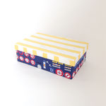 BOX261　布貼り角標識&黄色ストライプ　220×350×105H 　￥1,500
