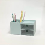 卓上収納117　水色引き出し&三角ポケット　175×90×90　￥500