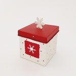 クリスマス175　BOX　結晶赤水玉　80×80×105H 　￥500