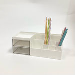 卓上収納120　白引き出し&角ポケット　245×120×90　￥700