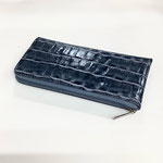 財布135　長財布　クロコ型押しＬ字ファスナーグレー　￥1,800　＊Men’s ＊