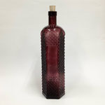 ボトル142　ガラス紫6角　320H　　￥500