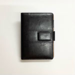 システムノート108　革黒ダブルステッチ　135×185　　¥2,000