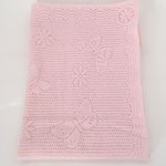 ブランケット176　コットン　ピンク蝶々　1000×1100　￥1,500