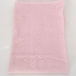 ブランケット176　コットン　ピンク蝶々　1000×1100　￥1,500