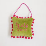 壁飾り118　緑&ピンク　girls room　  150×150  　￥800