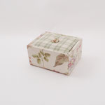 BOX179　布貼り角花柄&チェック　125×100×75H　￥600