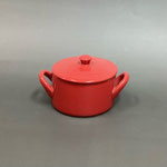 ココット122　赤蓋付き　90φ70H　￥500
