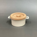 ココット119　生成　ウッド蓋付き　100×45H　 ￥700　＊2つあります＊