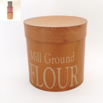 BOX228　丸FLOUR 　オレンジ　225φ230H 　¥1,200