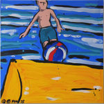 Strandleben 5 • 80x80x cm Acryl auf Leinwand