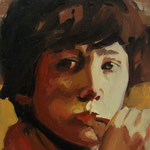 Selfportrait, oil on canvas, 30 x 20 cm. 2004