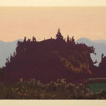 San Giovanni D'Asso silhoueted hill