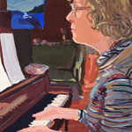 Mom Sight Reading on Piano circa 1980