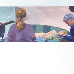 Eric, Yvonne, and Rudy drawing the model 1990